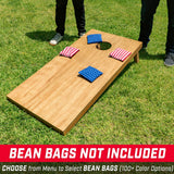 GoSports - Juego de Cornhole de Madera con Acabado marrón Claro, Incluye Funda de Transporte