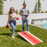 GoSports - Juego de Cornhole con diseño de Madera de 1,2 x 0,6 m, Incluye Dos Tablas de 1,2 x 0,6 m, 8 Bolsas de Frijoles (pufs) y Funda de Transporte
