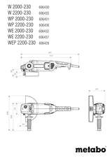 WE 2200-230 (606437000) Amoladora angular