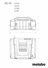 METABO MÁQUINAS - Basic-Set LiHD 2X 5.5 Ah + Cargador ASC 145