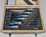 Fowler 52 – 215 – 006 – 1, micrómetro con acabado de cromo satinado, 0 – 6 "Rango de medición, 0.001" Graduación intervalo, Set de 6, con garantía de un año