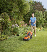 BLACK+DECKER BcmW3318L2,Cortacésped a Batería 18 V, Ancho de Corte 33 cm con 2 Baterias Litio de 2.5 Ah