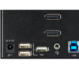 StarTech.com Switch Conmutador KVM de 2 Puertos DisplayPort 4K para 3 Monitores - Vídeo de 4K y 60Hz Ultra HD HDR - Hub Ladrón USB 3.0 de 2 Puertos y 4 Puertos USB 2.0 Audio HotKey TAA (SV231TDPU34K)