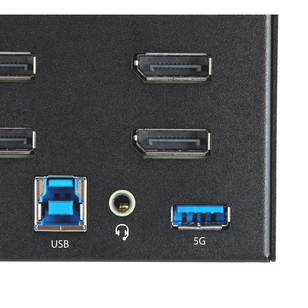 StarTech.com Switch Conmutador KVM de 2 Puertos DisplayPort 1.2 para 4 Monitores - DP HDR UHD 4K de 60Hz - Hub Ladrón de 2 Puertos USB 3.0 (5Gbps) - 4 Puertos USB 2.0 Audio Hotkeys (SV231QDPU34K)