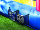 Little Tikes Jump 'n Slide Castillo Hinchable - con Paredes en Malla para Uso Exterior - Incluye Funda, Compresor y Parches de reparación - Edad: 3+ años, Exclusivo en Amazon