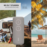 Silva Schneider Altavoz Bluetooth PBS 3600 BT | 200 W | IPX7 Resistente al Agua | TWS & LED-RGB | batería de 3600 mAh | hasta 7 Horas de autonomía | Gris Claro