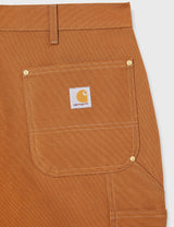 Carhartt Pantalón de trabajo utilitario en lona de algodón resistente con parte frontal doble, Loose Fit Para Hombre, Carhartt Brown, W36/L32