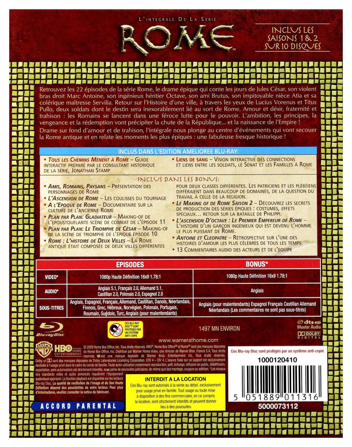Rome - L'intégrale [Francia] [Blu-ray]