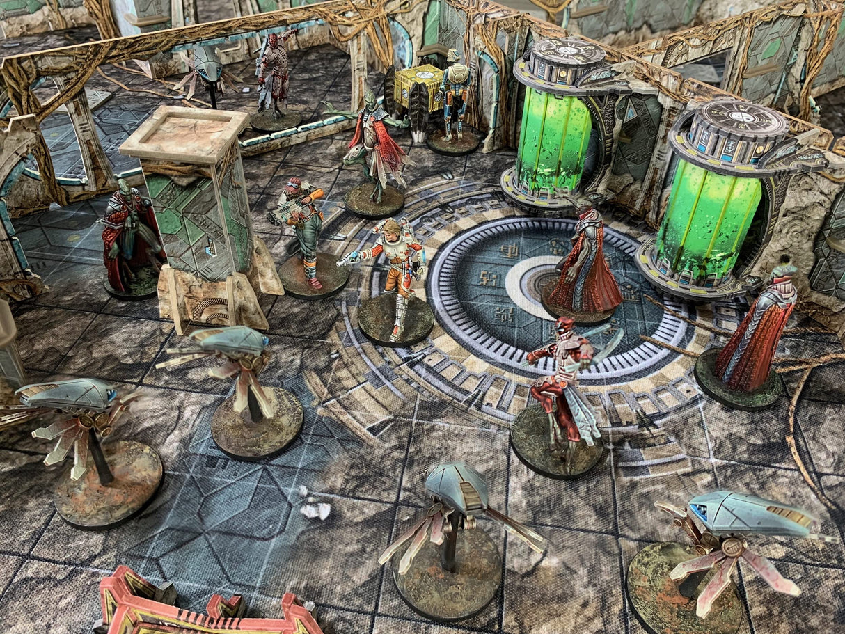 Battle Systems - Terreno Modular de Ciencia ficción para Juegos 3D miniaturas y Figuras de 28 mm a 35 mm - No Requiere Pintura - Juego de Guerra de alienígenas de Ciencia ficción -