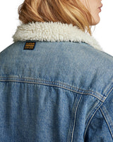 G-Star Para Mujer Short Sherpa Denim jacket Wmn, Azul (antique faded blue agave D23686-D436-G129), XL