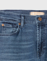 7 For All Mankind Ellie Straight Luxe Vintage Jeans, Dark Blue, Regular De Las Mujeres