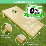GoSports - Juego de Cornhole de Madera Maciza de tamaño reglamentario